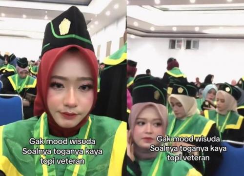 Kocak, Toga Mirip Topi Veteran Bikin Wisudawan Tak Semangat