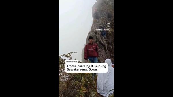 Viral! Sejumlah Warga Diduga Gelar Ibadah Haji di Gunung Bawakaraeng Gowa