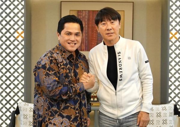 Media Italia Sebut Shin Tae-yong Terancam, Erick Thohir Siapkan Pelatih Eropa untuk Timnas Indonesia
