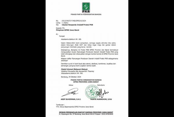 Fraksi PKB Jabar Ajukan 8 Ranperda Pro-Rakyat dan Pro-Lingkungan