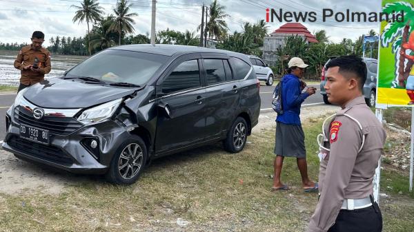 Unit Lantas Polsek Wonomulyo, Tanggap Cepat Atasi Lakalantas Bentor vs Mobil