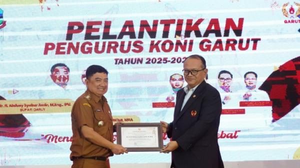 Bupati Garut Lantik Pengurus KONI 2025–2029, Targetkan Prestasi di Porprov 2026