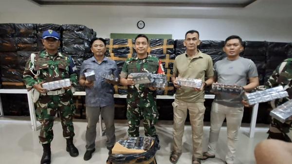 Penyelundupan Rokok Ilegal yang Digagalkan Kodim 0605/Subang Ditaksir Capai Rp1 Miliar