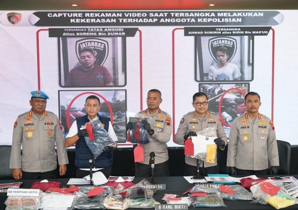 Polisi Tangkap Enam Pelaku Perusakan Kendaraan Dan Pengeroyokan Saat Aksi Unjuk Rasa di Pati