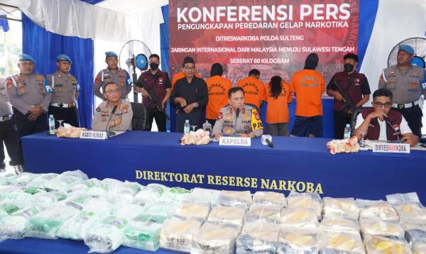 Menyelamatkan Generasi Muda: Polda Sulteng Amankan 60 Kilogram Sabu