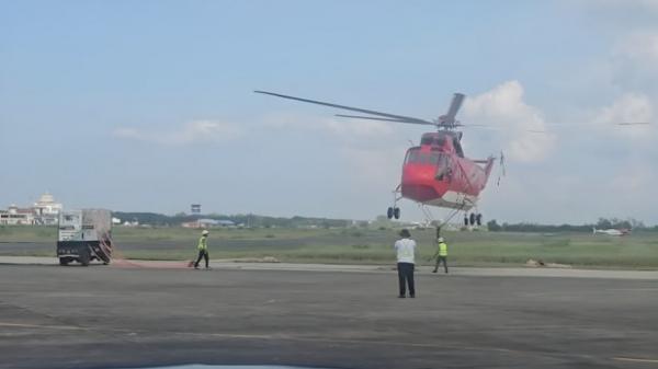 Genset Raksasa 2,5 Ton Diangkut Helikopter BNPB untuk RSUD Takengon