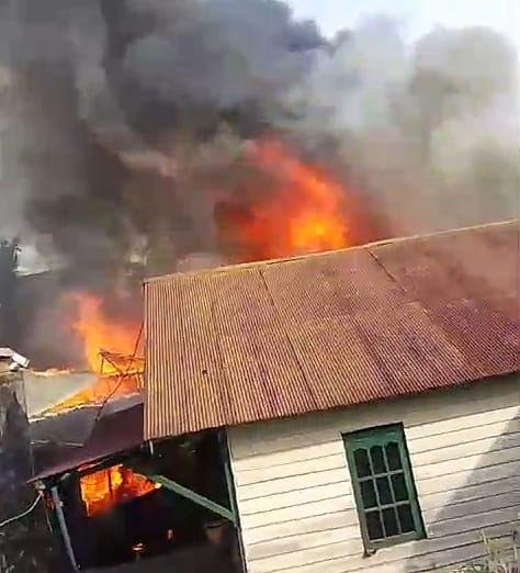Empat Rumah Warga Terbakar di Palangka Raya, Kerugian Ditaksir Ratusan juta Rupiah