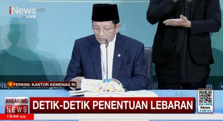 Hasil Sidang Isbat: Idulfitri 1447 H Sabtu 21 Maret 2026