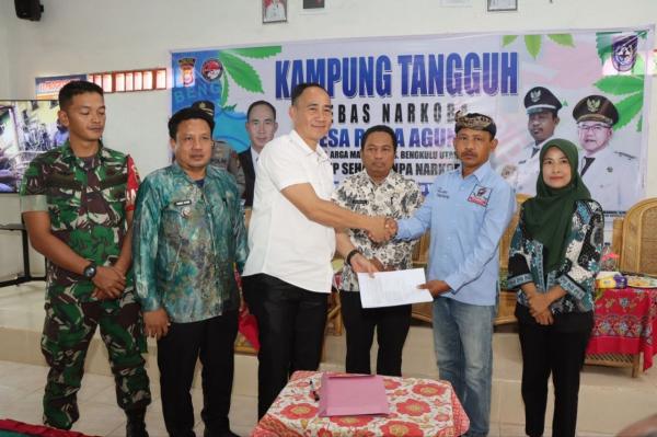 Satresnarkoba Polres Bengkulu Utara Bentuk Desa Tangguh Bebas Narkoba di Argamakmur