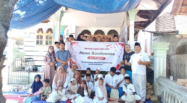 Rayakan HUT Ke-4, iNews Bondowoso.id Gelar Santunan Anak Yatim, Tebar Kepedulian untuk Sesama