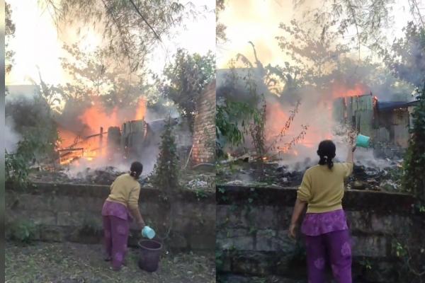 Akibat Pembakaran Sampah, Api Melalap Gudang di Jalan Pemuda Bojonegoro