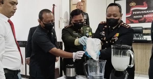 Polres Jeneponto Musnahkan Barang Bukti 1 Kg Sabu, Kejar Akar Jaringan Narkoba