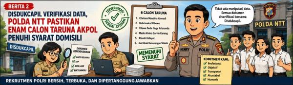 Tegaskan Seluruhnya Lolos Verifikasi, Polda NTT Buka Fakta Domisili 6 Calon Taruna Akpol