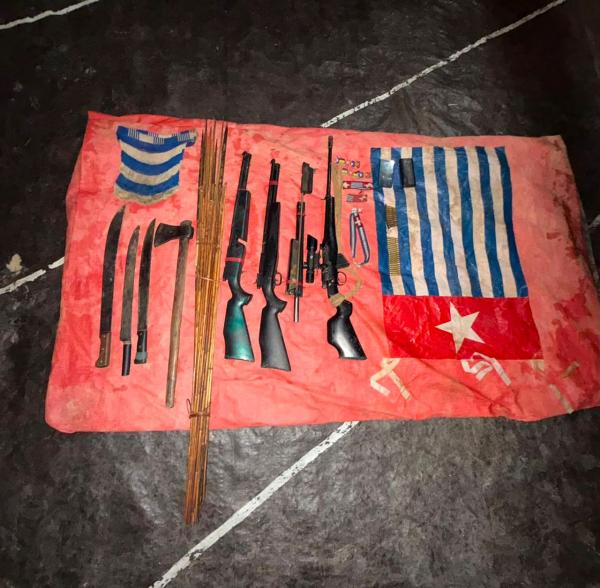 TNI Habema Sita Tiga Pucuk Senjata Api Usai Kuasai Honai Kelompok Bersenjata di Intan Jaya