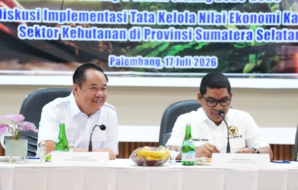 Klaim Potensi Cadangan Karbon Sumsel 416 Juta Ton, Wagub Cik Ujang Titip Soal Tata Kelola ke DPR