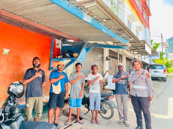 Bangun Budaya Tertib Berlalu Lintas, Satlantas Polresta Jayapura Kota Sasar Pangkalan Ojek