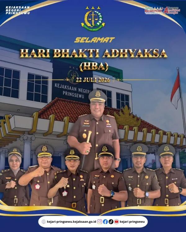 Hari Bhakti Adhyaksa ke-66, Kejari Pringsewu Teguhkan Komitmen Penegakan Hukum Berintegritas