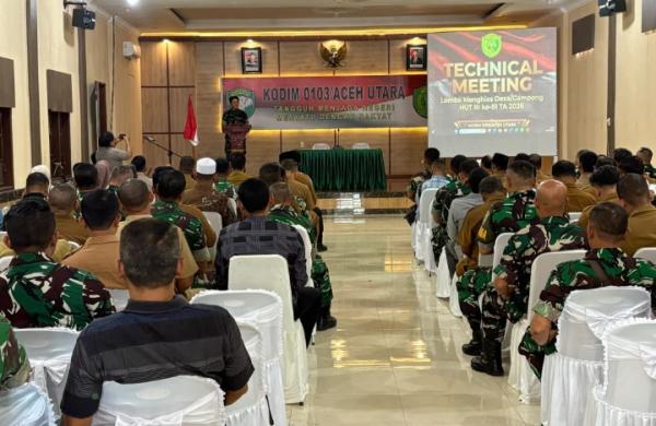 Sambut HUT Ke-81 RI, Kodim Aceh Utara Gelar Lomba Hias Gampong Berhadiah Rp100 Juta