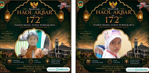 Hormati Syaikh Baing Yusuf, Warga Purwakarta Semarakkan Haol ke-172 dengan Twibbon