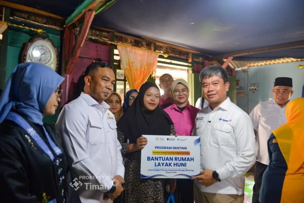 Cegah Stunting, PT Timah Bangun Rumah Layak Huni untuk 3 Keluarga di Pangkalpinang