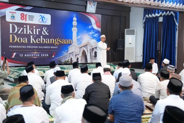 Zikir Kebangsaan Jelang Hari Kemerdekaan, Gubernur Sulbar Ajak Warga Doakan Para Pahlawan