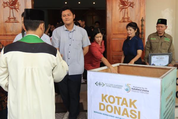 Semangat Toleransi, LAZISNU PCNU Sidoarjo dan Sejumlah Gereja Galang Donasi Muktamar NU