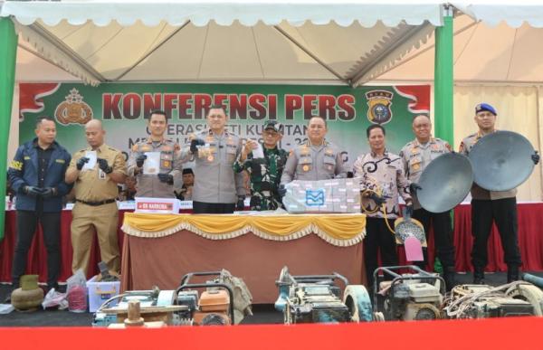 Operasi Penambangan Emas Ilegal Kuansing, Polda Riau Tertibkan 55 Lokasi dan Tangkap 17 Pelaku