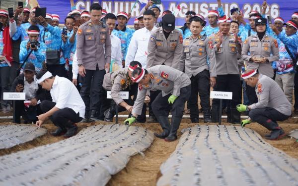 Polri Tanam Bawang Putih, Bidik 500 Hektare Lahan, Target Produksi 450 Ton, Kejar Swasembada 2029