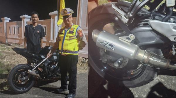 Ratusan Knalpot Brong Disita di Pangandaran, Polisi Tak Pandang Bulu Tindak Pengendara