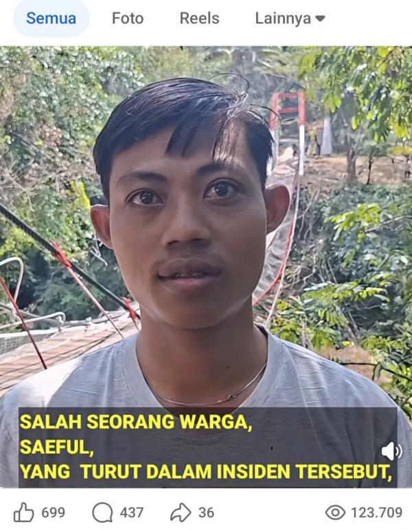 Kesaksian Saeful Saat Jembatan Pongpet Anjlok Ikut Viral, Cara Ngomongnya Bikin Warganet Ngakak