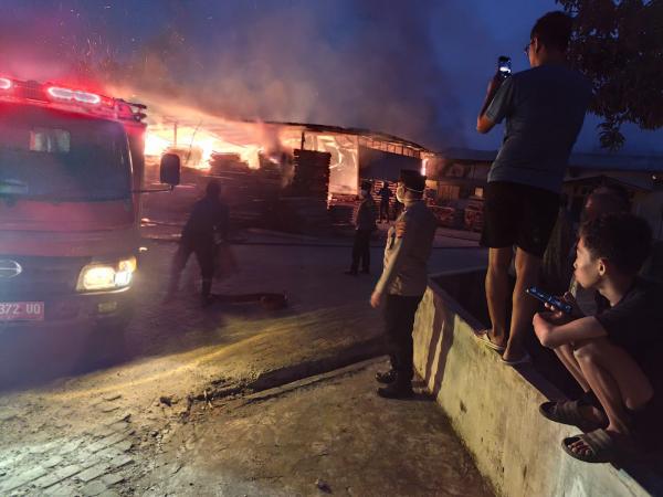 Pabrik Kayu di Pringsewu Ludes Terbakar, Kerugian Rp1,2 Miliar