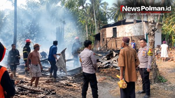 Kebakaran Rumah di Desa Segerang, Polisi dan Satgas Karhutla Bergerak Cepat