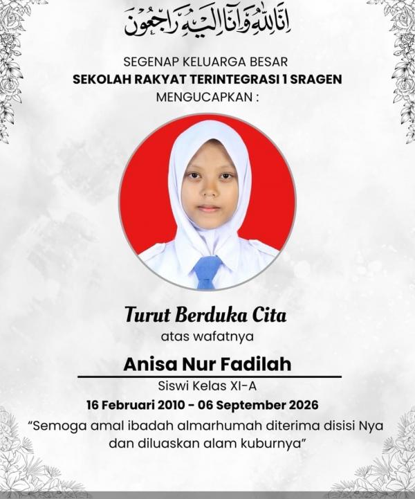 Siswi Sekolah Rakyat Sragen Meninggal Usai Dirawat, Desa Minta Layanan Kesehatan Asrama Dievaluasi