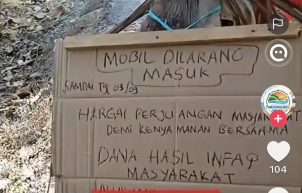 Warga Patungan Perbaiki Jalan Rusak di Pangandaran, Pemerintah Kapan Turun Tangan?