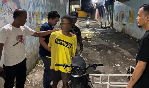 Kurang dari 24 Jam, Satres Polres Belawan Bekuk Pencuri Becak Motor, Sita Linggis dan Pisau