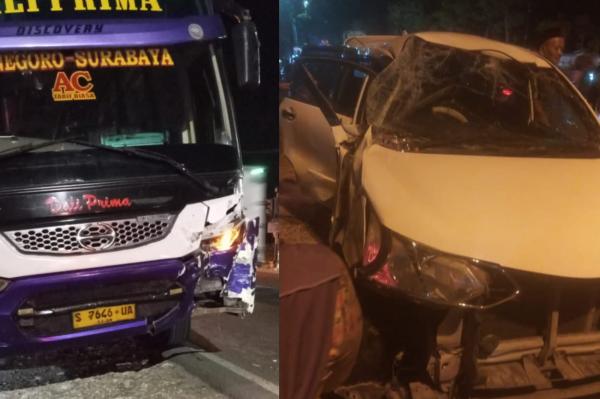 Kecelakaan Bus Dali Prima Vs Avansa di Jalan Bojonegoro-Babat, Begini Kronologi dan Kondisi Korban