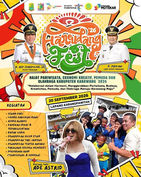 Hareudang Fest Siap Meriahkan HUT Karawang ke-393! Ada Ade Astrid, ASOKA Award hingga Bazar UMKM