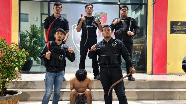 Cegah Tawuran, Tim Macan Belawan Meringkus Pemuda Pembawa Empat Celurit