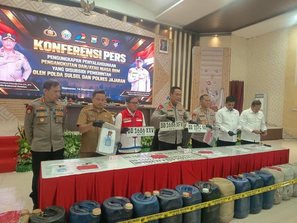 Polisi Bongkar 10 Kasus Penyelewengan BBM Subsidi di Sulsel, Ribuan Liter Disita
