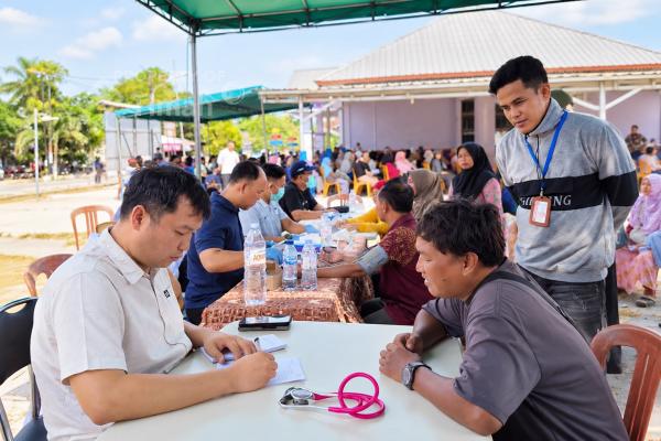 109 Warga Desa Air Rayak Belitung Manfaatkan Layanan Kesehatan Gratis PT Timah