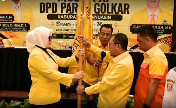 Netta Indian Jadi Perempuan Pertama Pimpin Golkar Banyuasin, Ketua Andie Dinialdie Ingatkan Pesan In