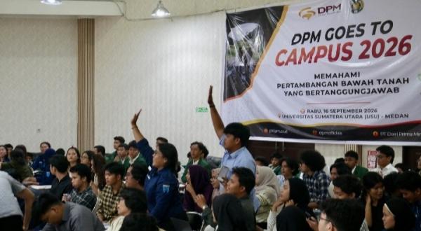 DPM Goes to Campus di USU Buka Dialog Mahasiswa soal Masa Depan Industri Pertambangan