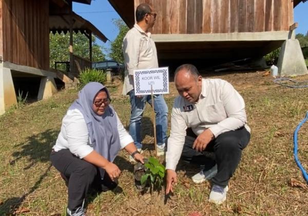 Pemkab Lampung Barat Gandeng IJTI Tanam Ratusan Pohon di Kebun Raya Liwa