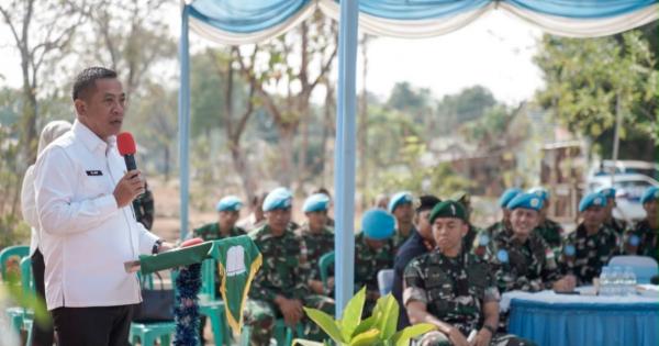 Bawa Misi Perdamaian Dunia, Bupati Aep Lepas 287 Prajurit Yonif 305 Tengkorak ke Afrika Tengah