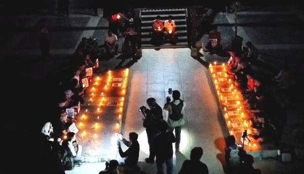 Solidaritas untuk Lima Jurnalis Hilang, IJTI Sulsel Gelar Doa dan Nyala Lilin
