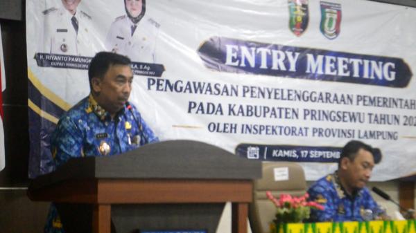 Inspektorat Lampung Mulai Pengawasan Pemkab Pringsewu, Fokus Pendidikan hingga Pencegahan Korupsi