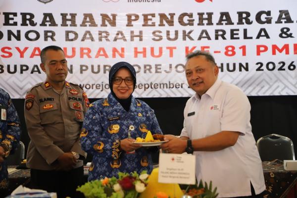 139 Pendonor Purworejo Terima Penghargaan, 10 Orang Tembus 100 Kali