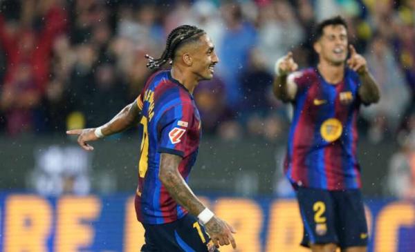 Barcelona Hajar Racing Santander 7-2, Rapinha Hattrick Salip Mbappe di Daftar Top Skor