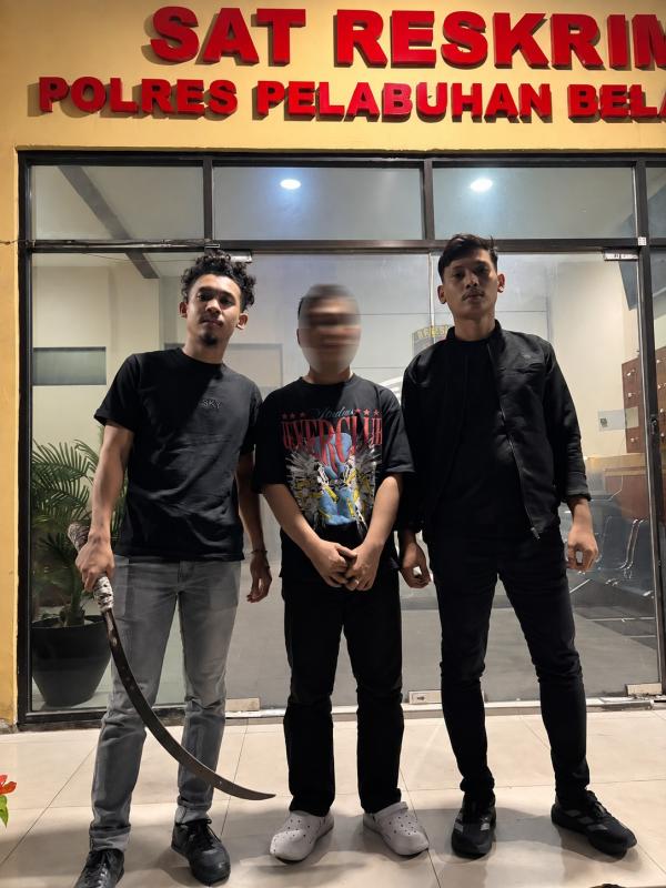 Tim Macan Polres Pelabuhan Belawan Gagalkan Tawuran, Pemuda Bawa Celurit Ditangkap