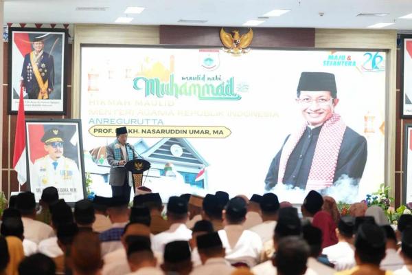 Menag RI Nasaruddin Umar Hadiri Maulid, Ungkap Kesan Setelah 10 Tahun Kembali ke Sulbar